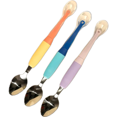 Children Soft Silicone Spoon For Feeding and Weaning, Infant and Baby Feeding Spoon, Training Spoon For Toddler Kids - 1 pcs image