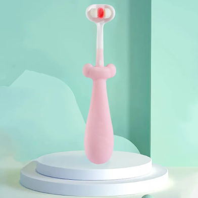 Children's Three-Sided Toothbrush With Soft Hair And Non-Slip Handle 1Pcs image