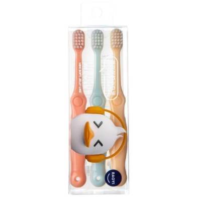 Children's Toothbrush 2-5 Years Old Candy Color Cute Baby Infant Soft Bristle Toothbrush 3Pcs image