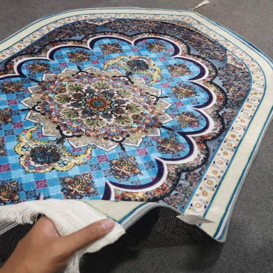 China 3D Print Velvet Fabric Jaynamaz - Any Color And Design image