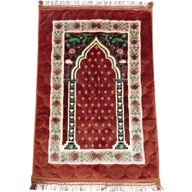 China Soft Muslim Prayer Jaynamaz-জায়নামাজ (Meron color) any design image