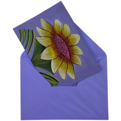 Chintar Khorak Navy Blue Greeting Card Double image