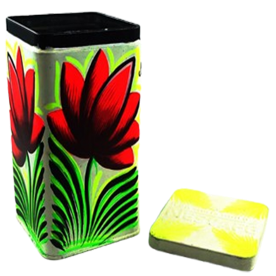 Chintar Khorak Tinbox Ash Colour (Shapla Ful Printed) image