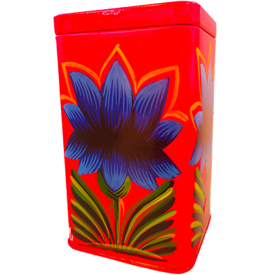 Chintar Khorak Tinbox Red - Blue Mixed Colour ( Flower Printed ) image