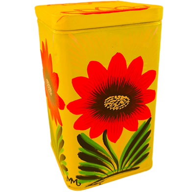 Chintar Khorak Tinbox Yellow - Red Mixed Colour ( Flower Printed ) image