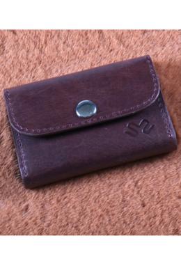 Chocolate Leather Card Holder SB-W120 image
