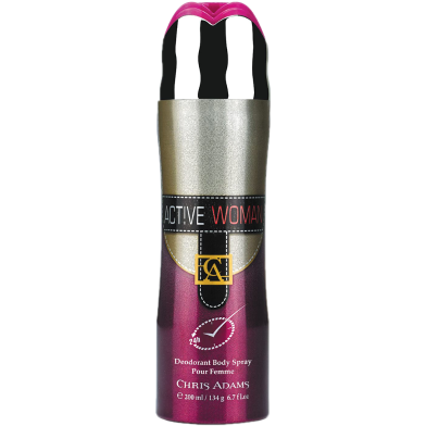 Chris Adams Active Woman Deodorant Body Spray ( CA Woman ) 200 ml image