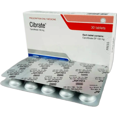 Cibrate 100 mg Tablet 15's Strip image
