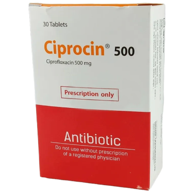 Ciprocin 500 mg Tablet 10's strip image