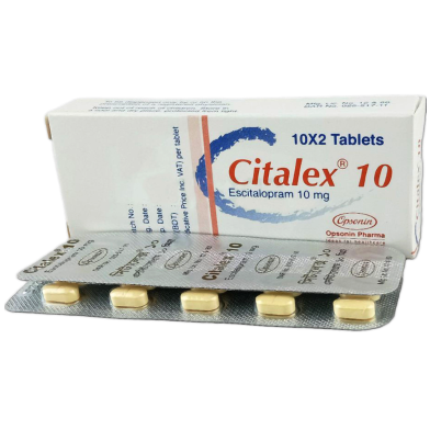 Citalex 10 mg Tablet 10's Strip image