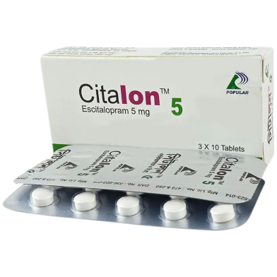 Citalon 5mg Tablet 10's Strip image