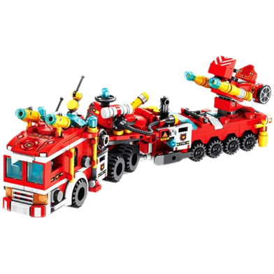 City Fire Brigade 12 In 1 Lego Building Blocks Toys For Kids- 557 Pcs (lego_12in1_fire_bg_633009) image