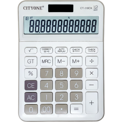 Cityone Ct 118ck 12 Digit Large Display Lcd Screen Colorful Pushbutton image