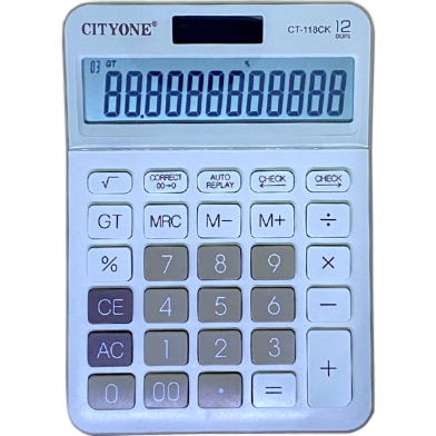 Cityone Ct 118ck 12 Digit Large Display Lcd Screen Colorful Pushbutton image