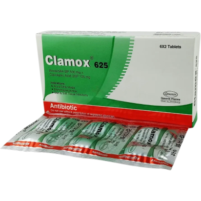 Clamox 500mg 125mg Tablet 6's Strip image