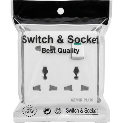 Classic 8 Pin Wall Switch Socket Reliable Stylish Electrical Solution image