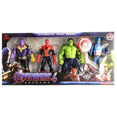 Classic Avengers End Game 4 Figures Asst B/O 3Plus image