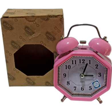 Classic Double Metal Bell Desk Table Loud Alarm Clock with Night Light Function image
