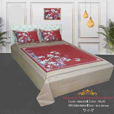 Classical Hometex Reactive Twill Panel Double Bed Sheet image