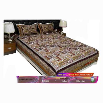 Classical Hometex Reactive Twill Panel Double Bed Sheet image
