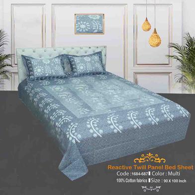 Classical Hometex Reactive Twill Panel Double Bed Sheet image