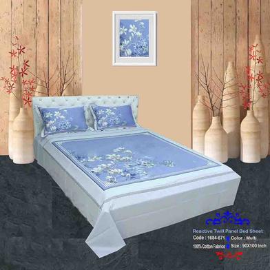 Classical Hometex Reactive Twill Panel Double Bed Sheet image