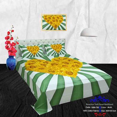 Classical Hometex Reactive Twill Panel Double Bed Sheet image