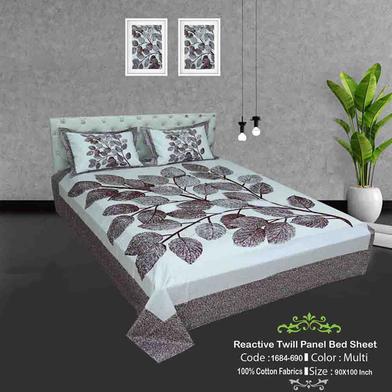 Classical Hometex Reactive Twill Panel Double Bed Sheet image
