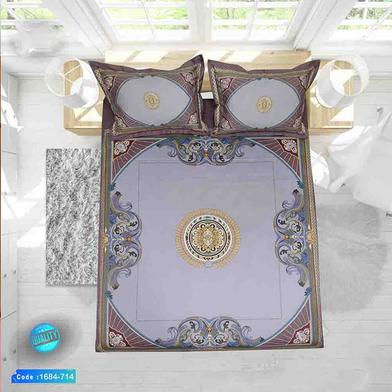 Classical Hometex Reactive Twill Panel Double Bed Sheet image