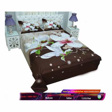 Classical Hometex Reactive Twill Panel Double Bed Sheet image