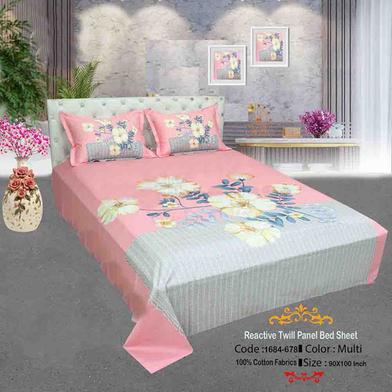 Classical Hometex Reactive Twill Panel Double Bed Sheet image