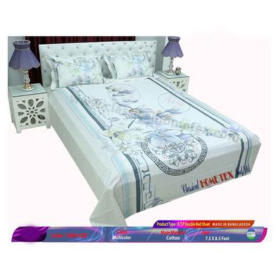 Classical Hometex Reactive Twill Panel Double Bed Sheet image
