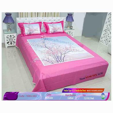 Classical Hometex Reactive Twill Panel Double Bed Sheet image