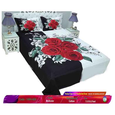 Classical Hometex Reactive Twill Panel Double Bed Sheet image
