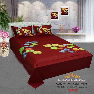 Classical Hometex Reactive Twill Panel Double Bed Sheet image