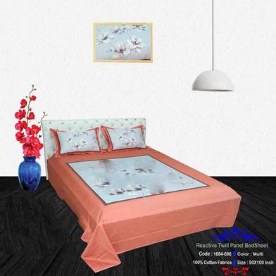 Classical Hometex Reactive Twill Panel Double Bed Sheet image