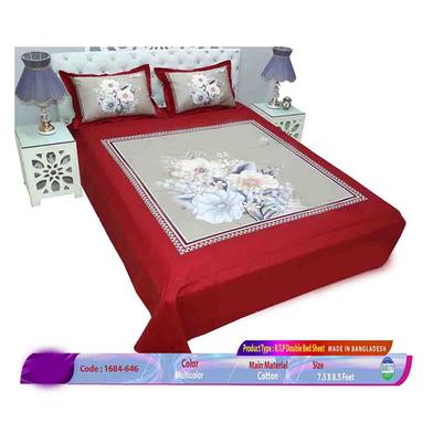 Classical Hometex Reactive Twill Panel Double Bed Sheet image