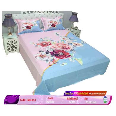 Classical Hometex Reactive Twill Panel Double Bed Sheet image
