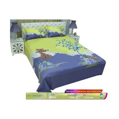 Classical Hometex Reactive Twill Panel Double Bed Sheet image