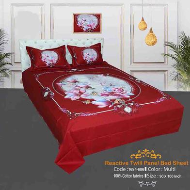 Classical Hometex Reactive Twill Panel Double Bed Sheet image