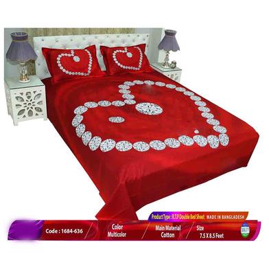 Classical Hometex Reactive Twill Panel Double Bed Sheet image