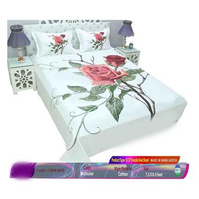 Classical Hometex Reactive Twill Panel Double Bed Sheet image