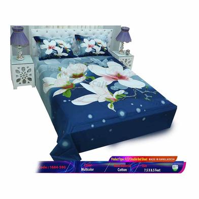 Classical Hometex Reactive Twill Panel Double Bed Sheet image