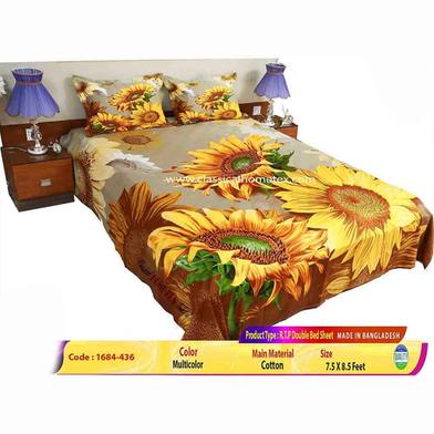 Classical Hometex Reactive Twill Panel Double Bed Sheet image