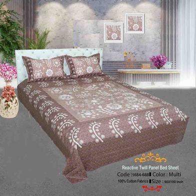 Classical Hometex Reactive Twill Panel Double Bed Sheet image