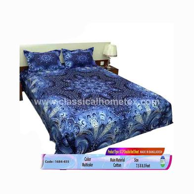 Classical Hometex Reactive Twill Panel Double Bed Sheet image