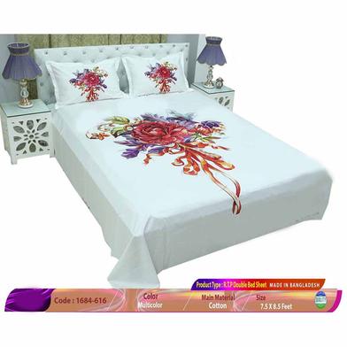 Classical Hometex Reactive Twill Panel Double Bed Sheet image