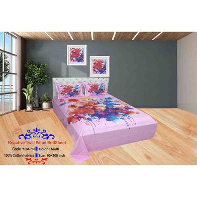 Classical Hometex Reactive Twill Panel Double Bed Sheet image