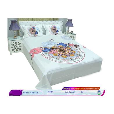 Classical Hometex Reactive Twill Panel Double Bed Sheet image