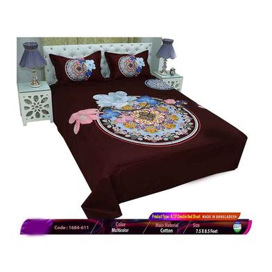 Classical Hometex Reactive Twill Panel Double Bed Sheet image